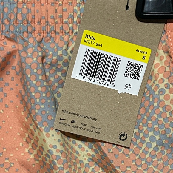 Nike Kid’s Coral and Gray Athletic Shorts - Picture 3 of 3